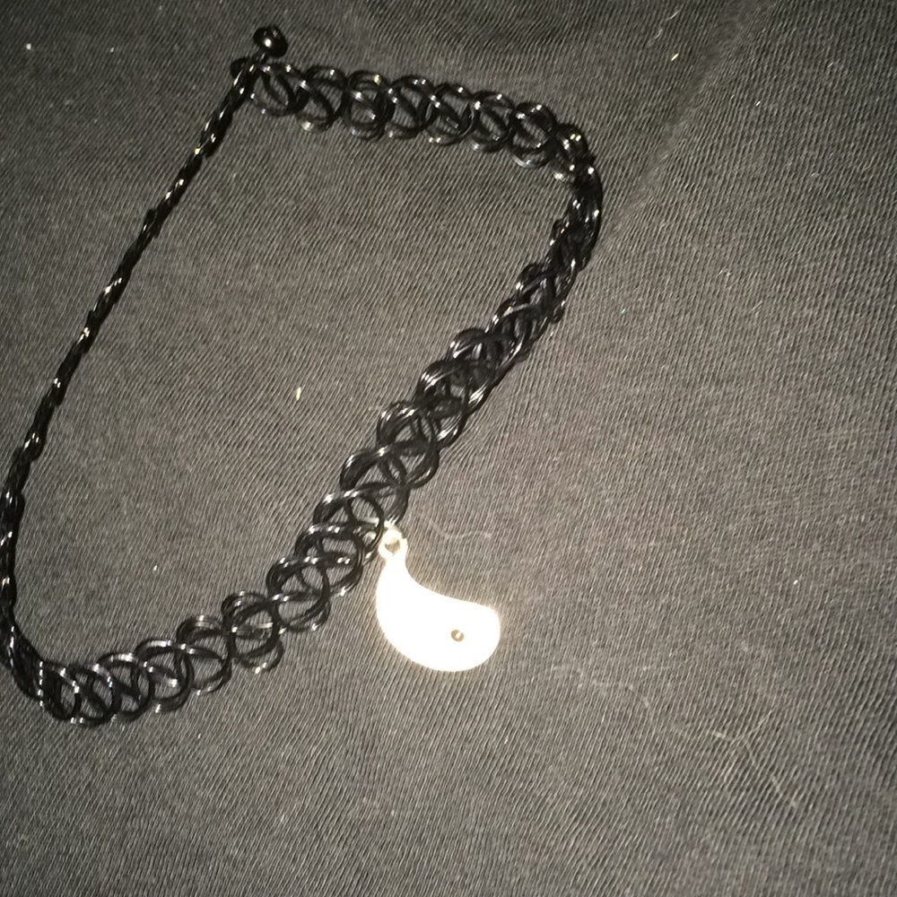 Yin Yang Charm Tattoo Choker